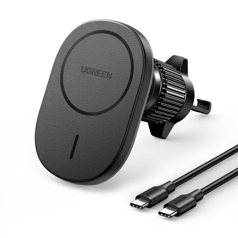 foto del prodotto porta cellulare magnetico da auto per bocchetta dell aria, nero