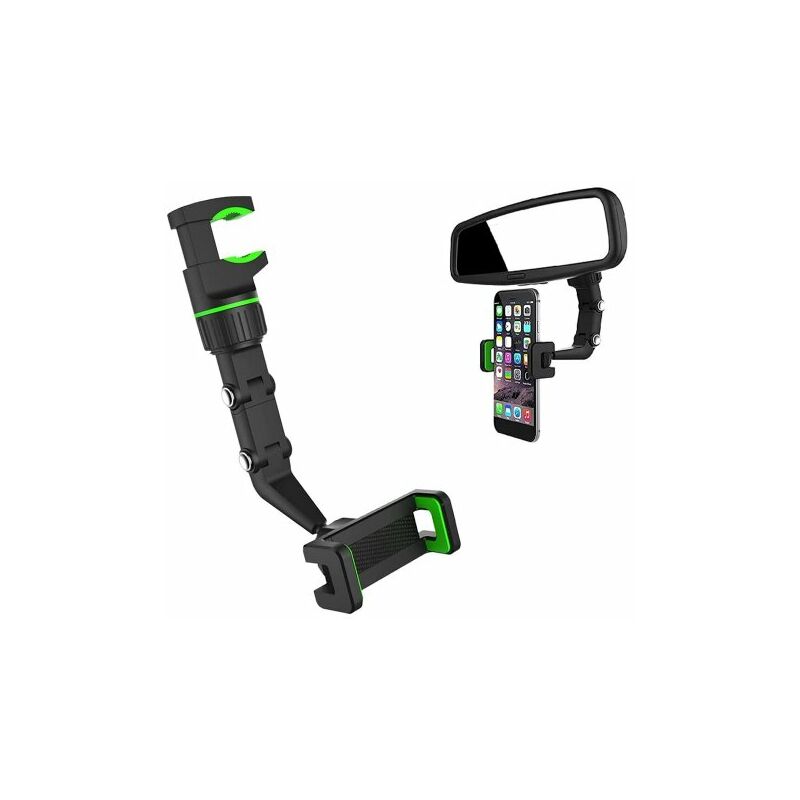 foto del prodotto porta cellulare specchietto retrovisore da auto supporto smartphone mono gancio