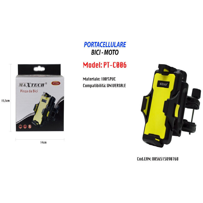 foto del prodotto porta cellulare universale da auto bici moto biciclette 100% pvc pt-c006 - - maxtech
