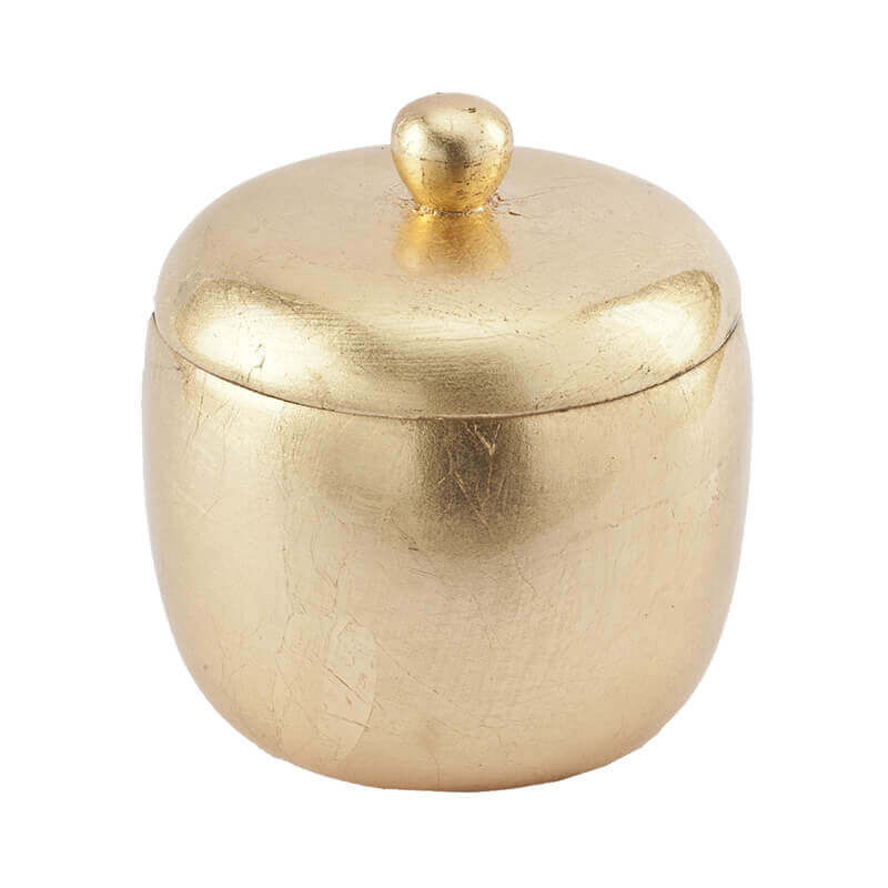 foto del prodotto porta cotone cipì serie gold finitura foglia oro