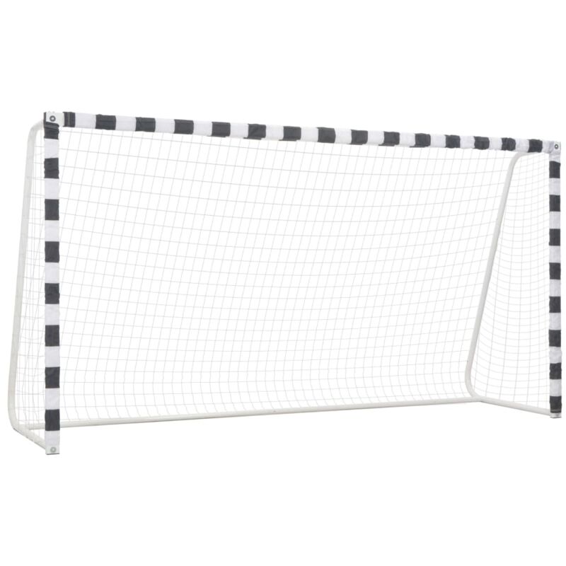 foto del prodotto porta da calcio 300x160x90 cm in metallo bianco e nero vidaxl