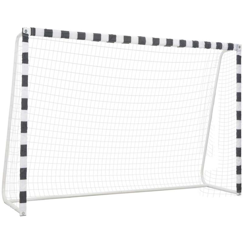 foto del prodotto porta da calcio 300x200x90 cm in metallo bianco e nero vidaxl