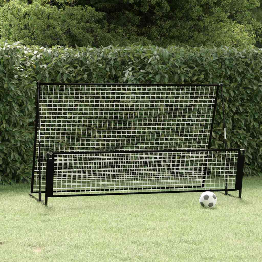 foto del prodotto porta da calcio a rimbalzo 2 in 1 202x104x120 cm in acciaio vidaxl