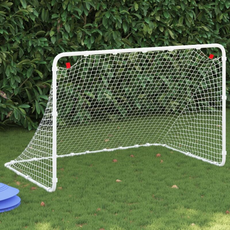 foto del prodotto porta da calcio bianca 122x81x81 cm in acciaio vidaxl