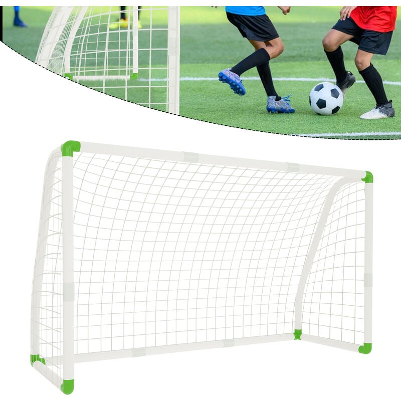 foto del prodotto porta da calcio in pvc per bambini con rete da giardino, per il parco, la spiaggia o il capanno 245 x 155 x 90 cm hengmei