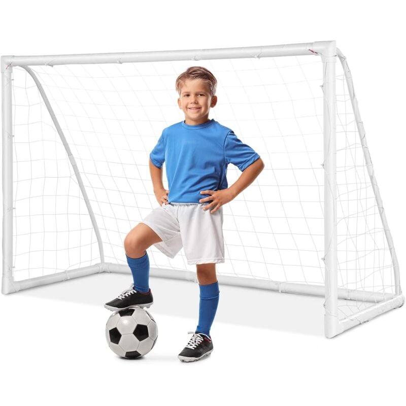 foto del prodotto porta da calcio portatile per bambini, con struttura in pvc resistente e rete durevole, ideale per allenamento dei bambini, 183 x 82 x 120 cm