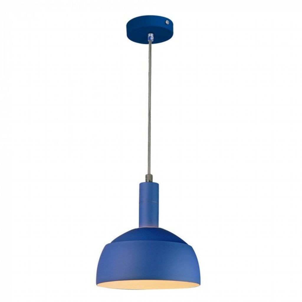 foto del prodotto porta della lampada a sospensione in plastica e14 con diapositiva in alluminio blu blu
