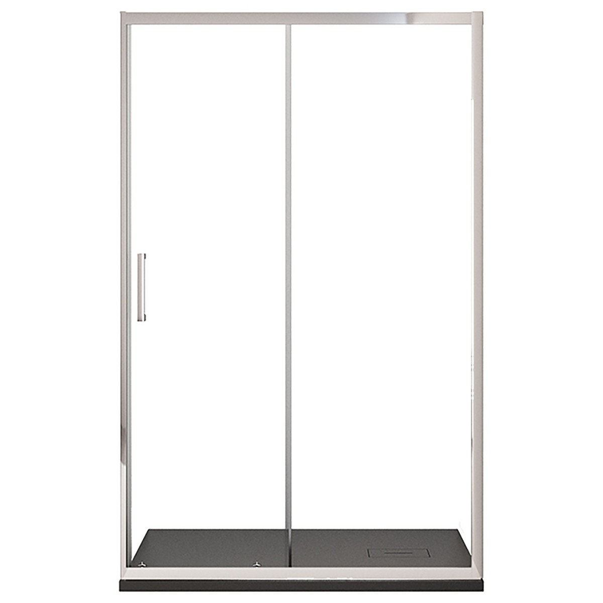 foto del prodotto porta doccia 1 anta scorrevole cromata anticalcare h195 6mm agata, misura 110