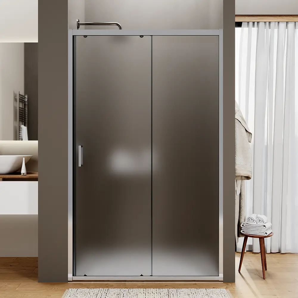 foto del prodotto porta doccia 105 cm scorrevole reversibile vetro 6mm opaco h190 sicily