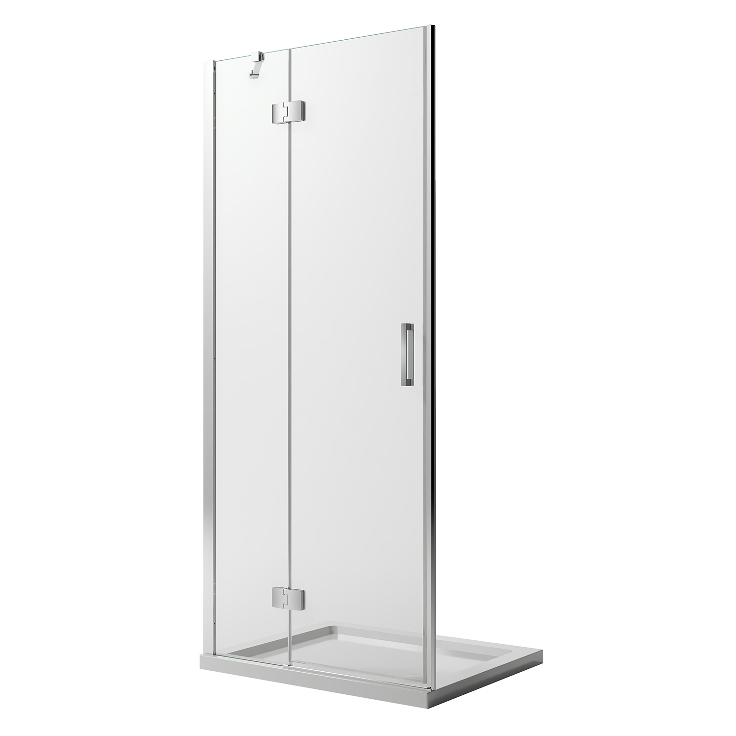 foto del prodotto porta doccia 120cm h190 vetro trasparente con easy clean mod. flip anta profilo