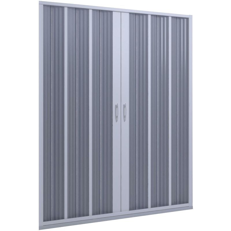 foto del prodotto porta doccia 2 ante a soffietto in pvc apertura centrale h185 cm dorini bianco 100 cm