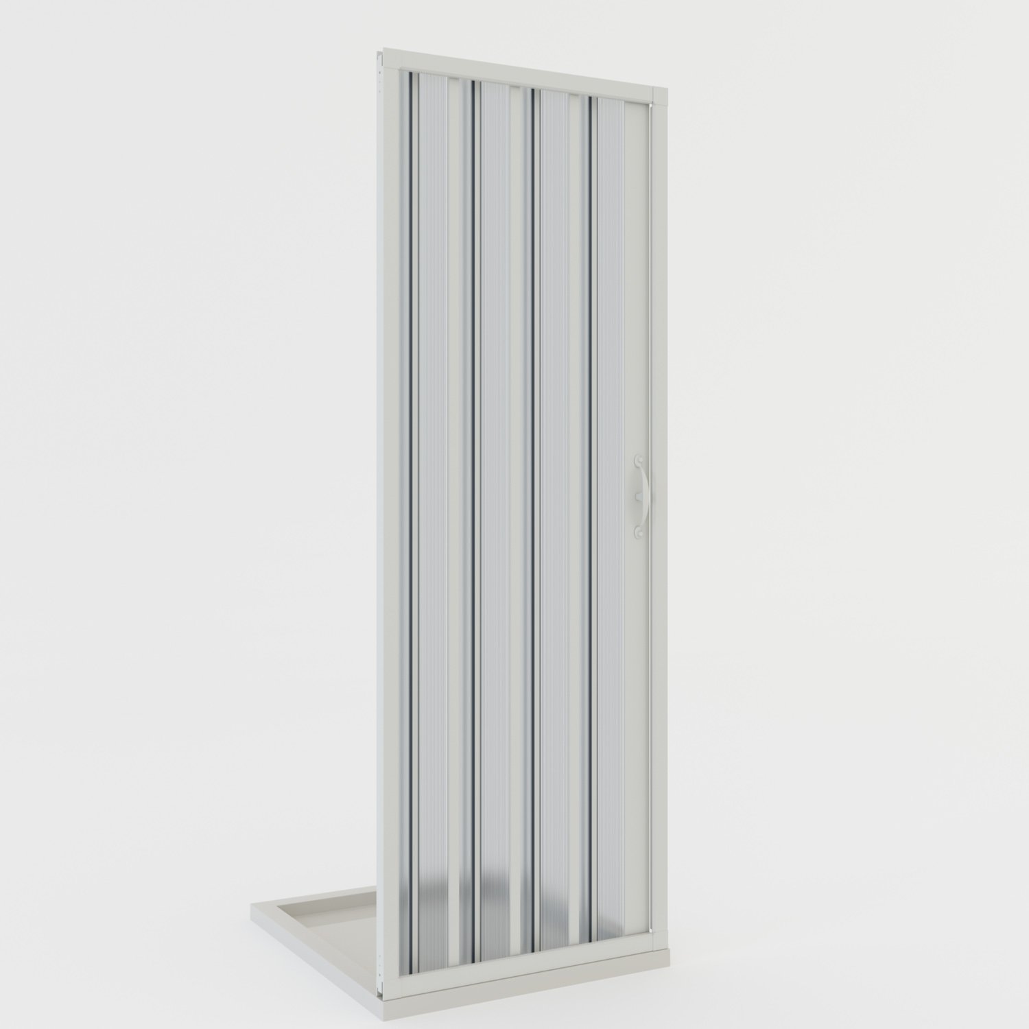 foto del prodotto porta doccia a soffietto in pvc 110 cm h 185 mod. giglio con apertura laterale