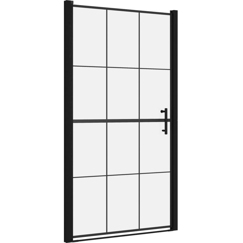 foto del prodotto porta doccia bagno wc doccia interno casa vetro temperato 100x178 cm nero