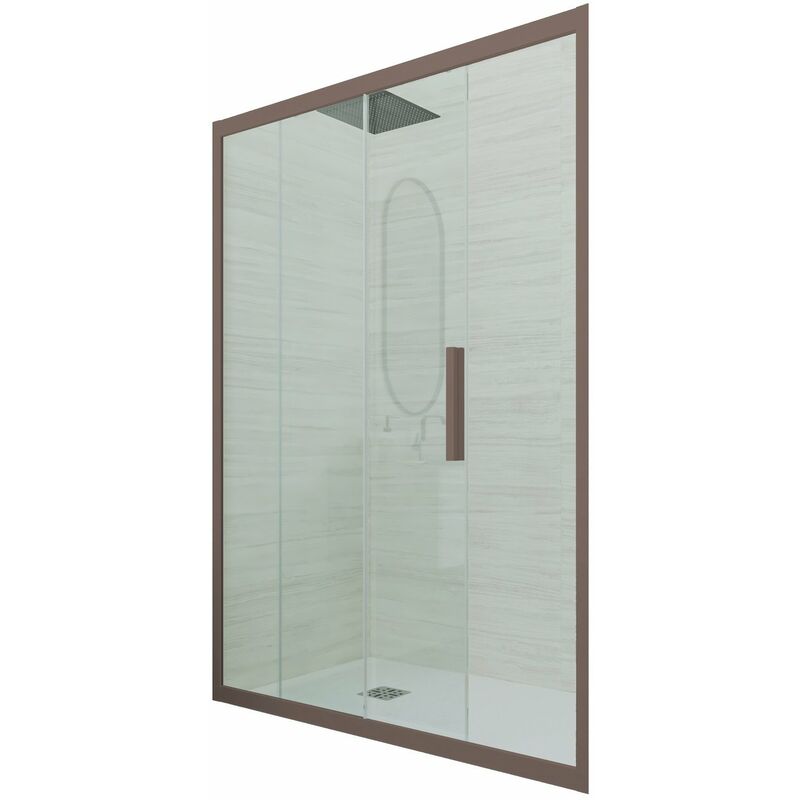 foto del prodotto porta doccia chocolate scorrevole cm nicchia vetro deco