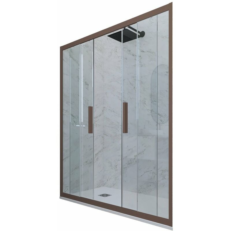 foto del prodotto porta doccia chocolate scorrevole cm nicchia vetro glam