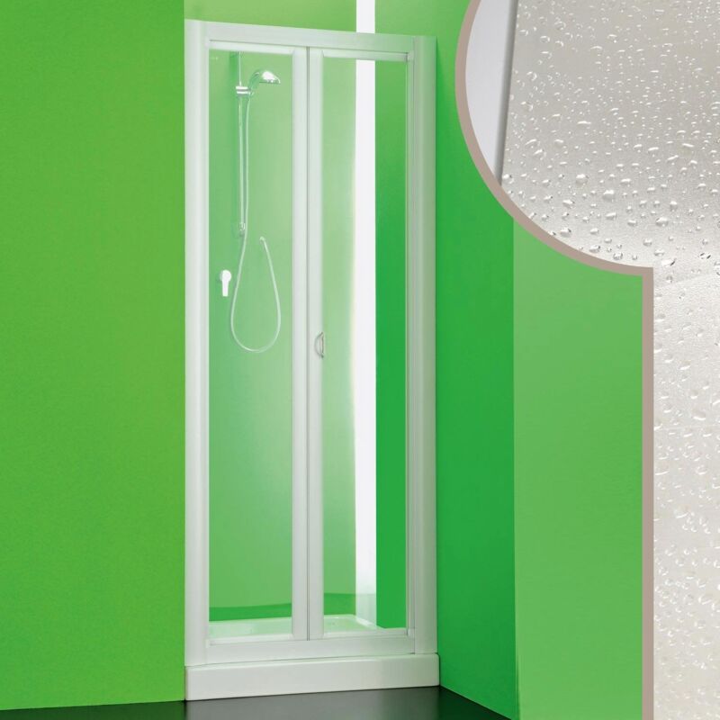 foto del prodotto porta doccia con apertura a libro in acrilico h 190 cm mod. saturno 90 cm