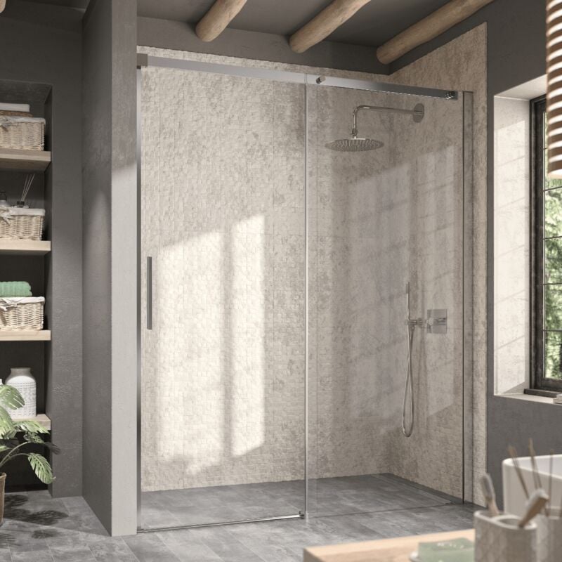 foto del prodotto porta doccia fissa porta scorrevole luna 125 cm