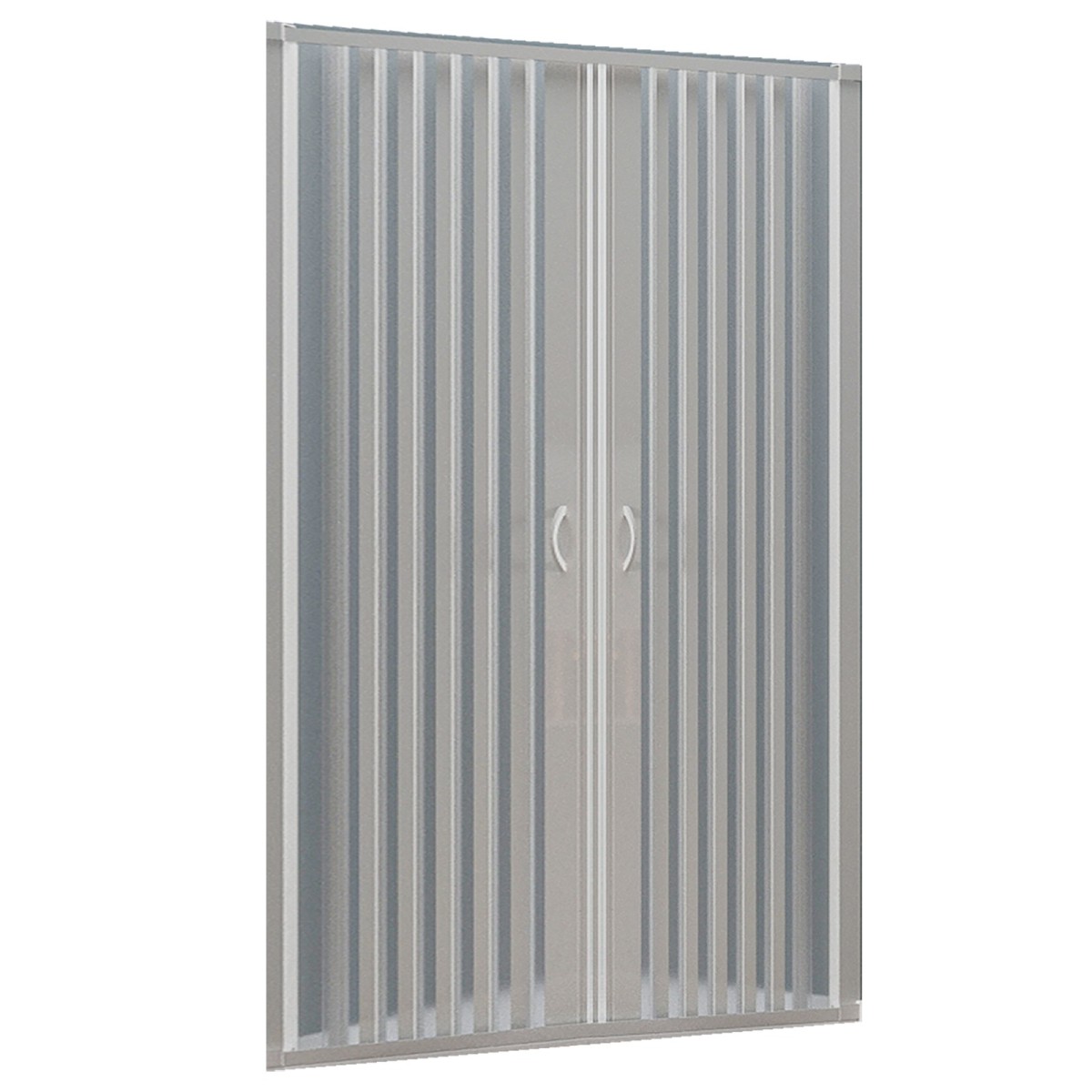 foto del prodotto porta doccia nicchia a soffietto in pvc bianco h185, misura 160
