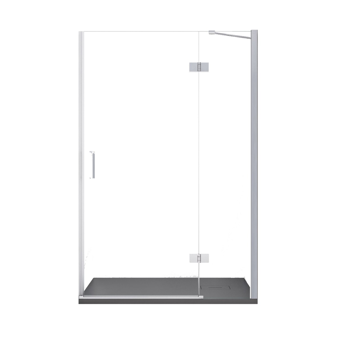 foto del prodotto porta doccia nicchia battente trasparente 8mm h195cm regina, misura 140