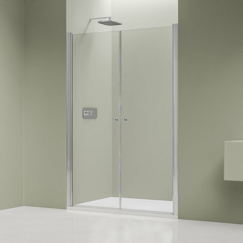 foto del prodotto porta doccia nicchia con 2 ante per soluzioni in nicchia ex218 nano larghezza selezionabile 76cm