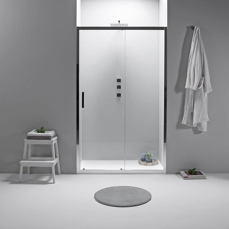 foto del prodotto porta doccia nicchia elite 100 cm scorrevole trasparente