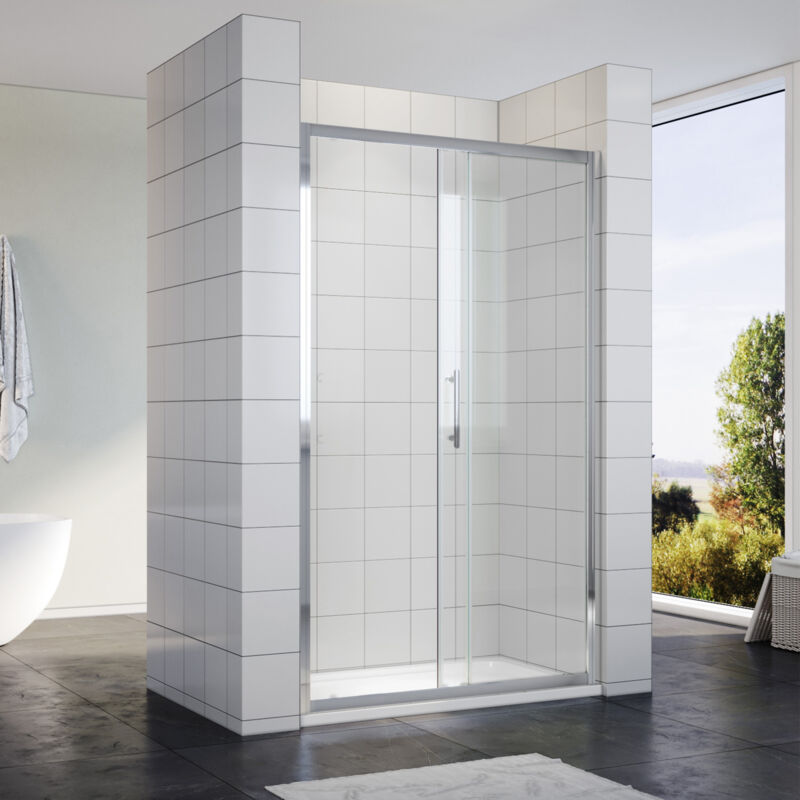 foto del prodotto porta doccia nicchia vetro 5 mm porta scorrevole altezza 185cm x 110cm sonni