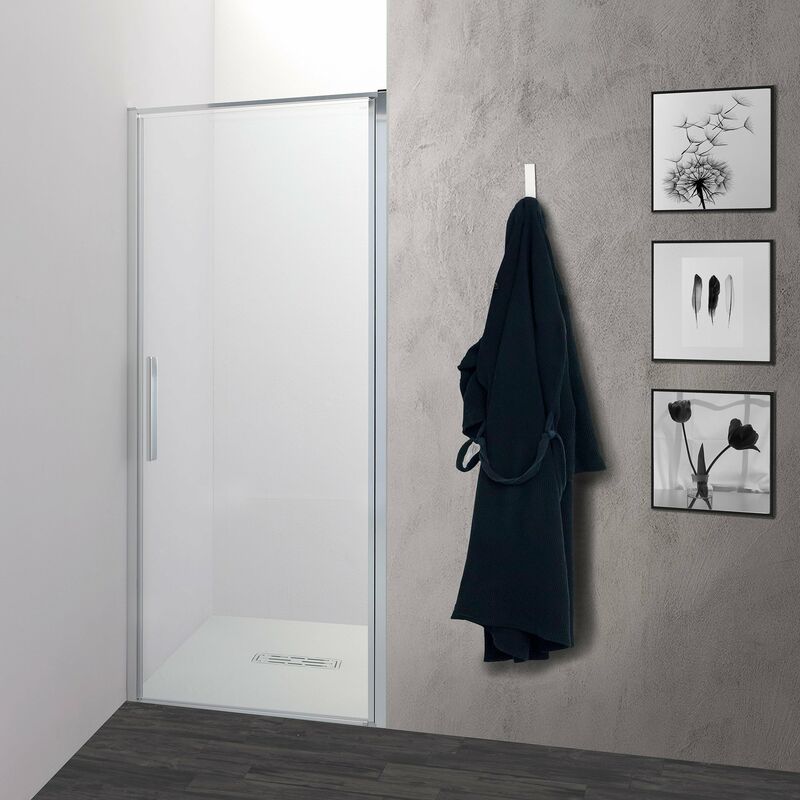 foto del prodotto porta doccia oslo battente a nicchia 70 cm altezza 200 cm cristallo 6 mm