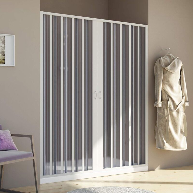 foto del prodotto porta doccia pvc a soffietto h 185 mod. aura centrale 160 cm