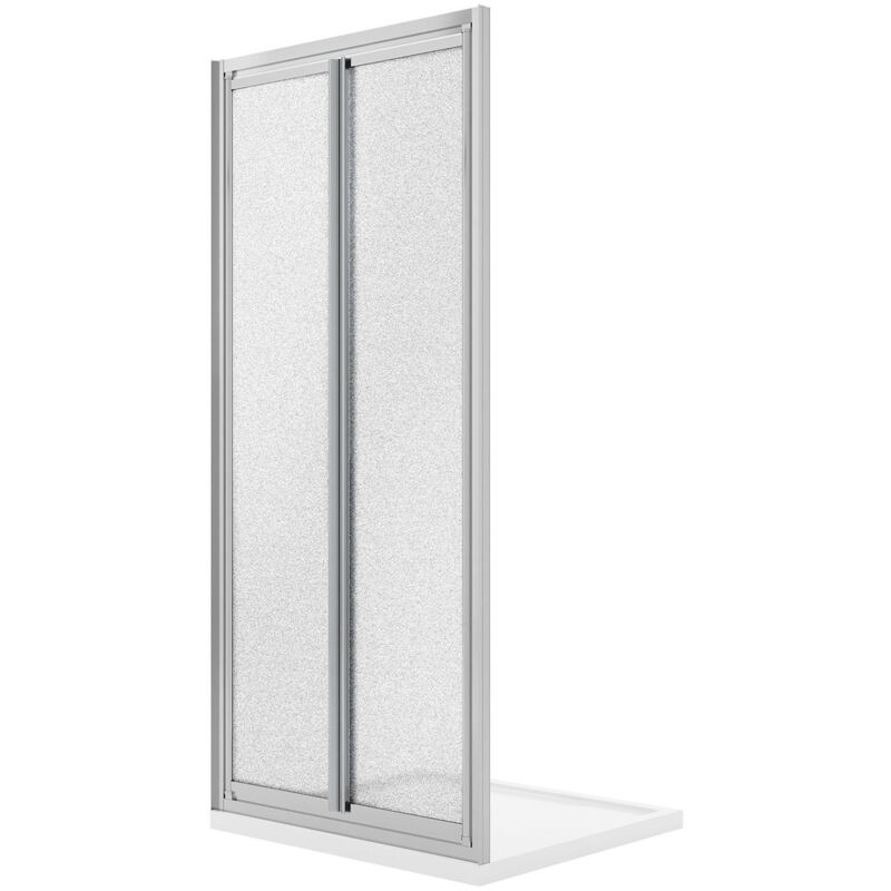 foto del prodotto porta doccia saloon con doppia anta battente vetro stampato h 198 mod. west 70 cm