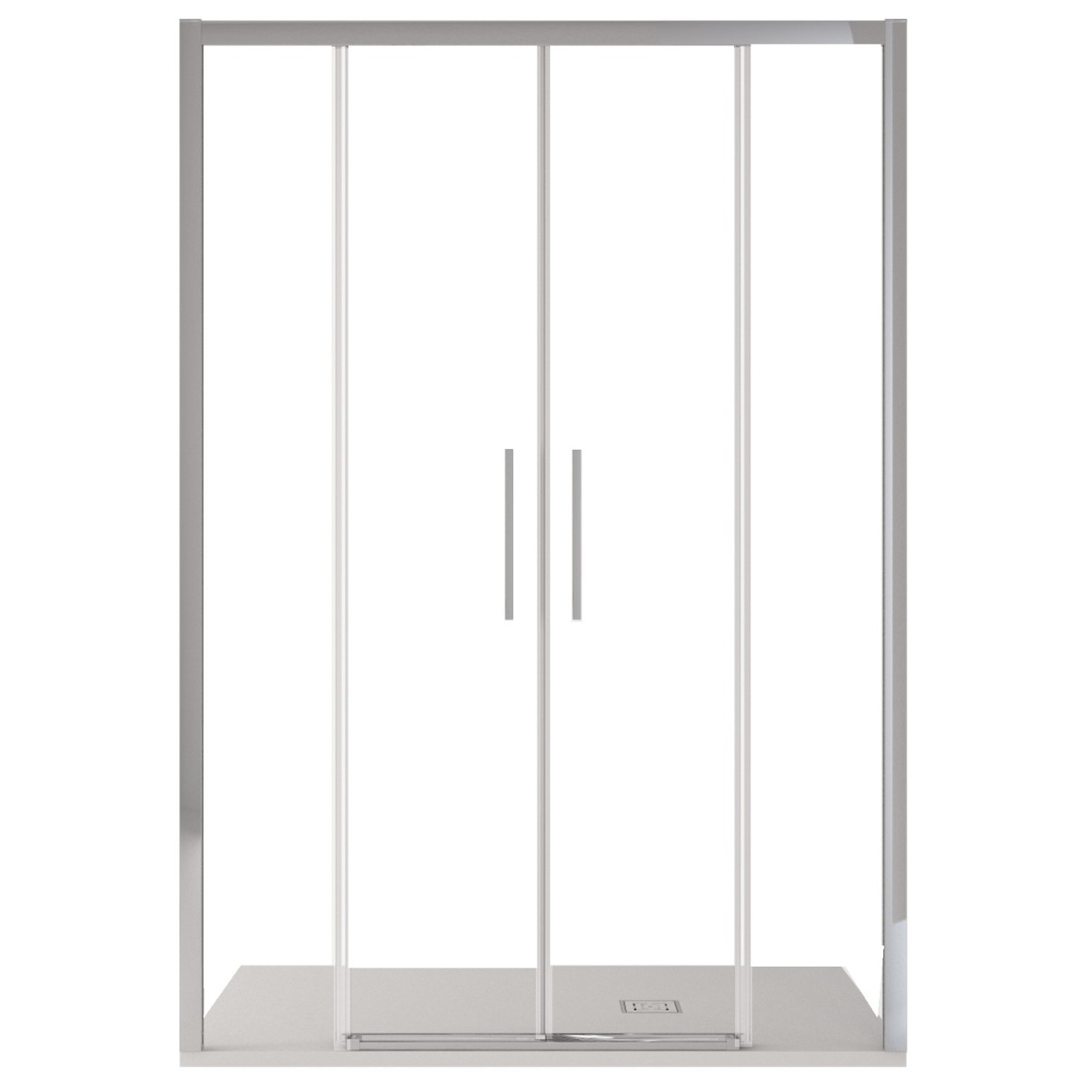 foto del prodotto porta doccia scorrevole ingresso centrale 6mm h195 anticalcare lagoa, misura 170