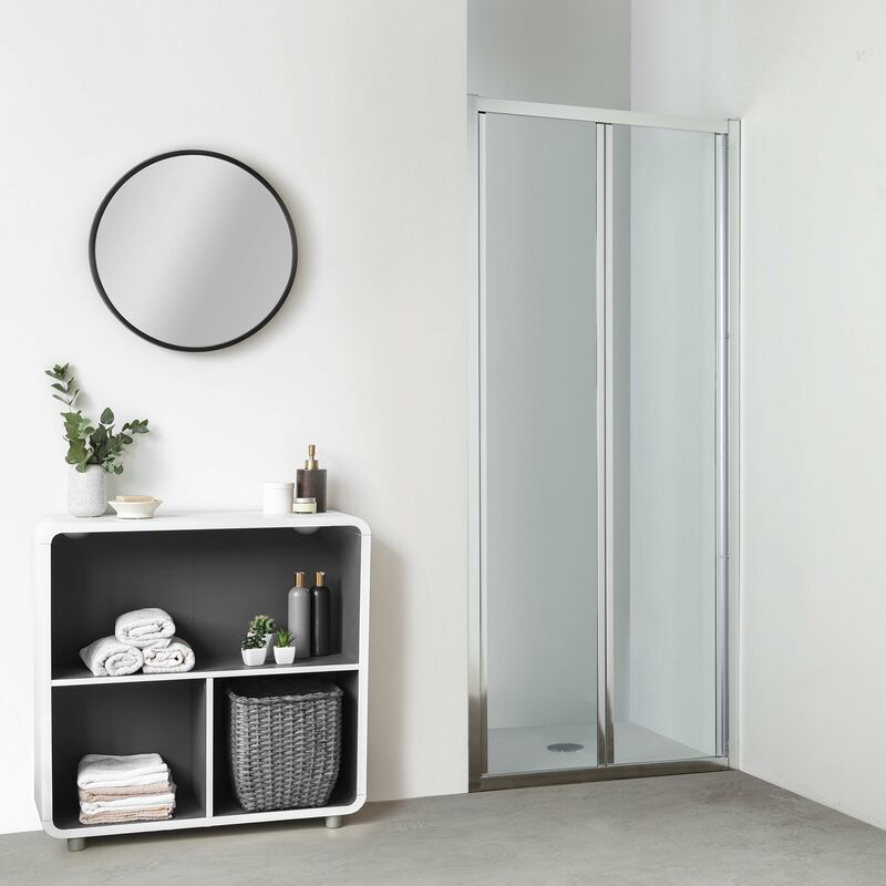 foto del prodotto porta doccia tokyo pieghevole a nicchia 100 cm altezza 200 cm cristallo 6 mm