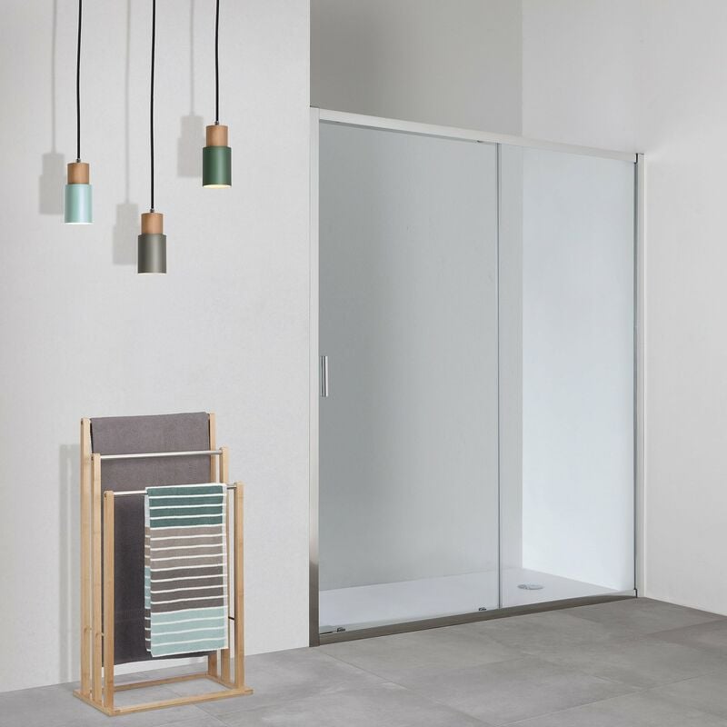 foto del prodotto porta doccia tokyo scorrevole a nicchia 150 cm altezza 200 cm cristallo 6 mm