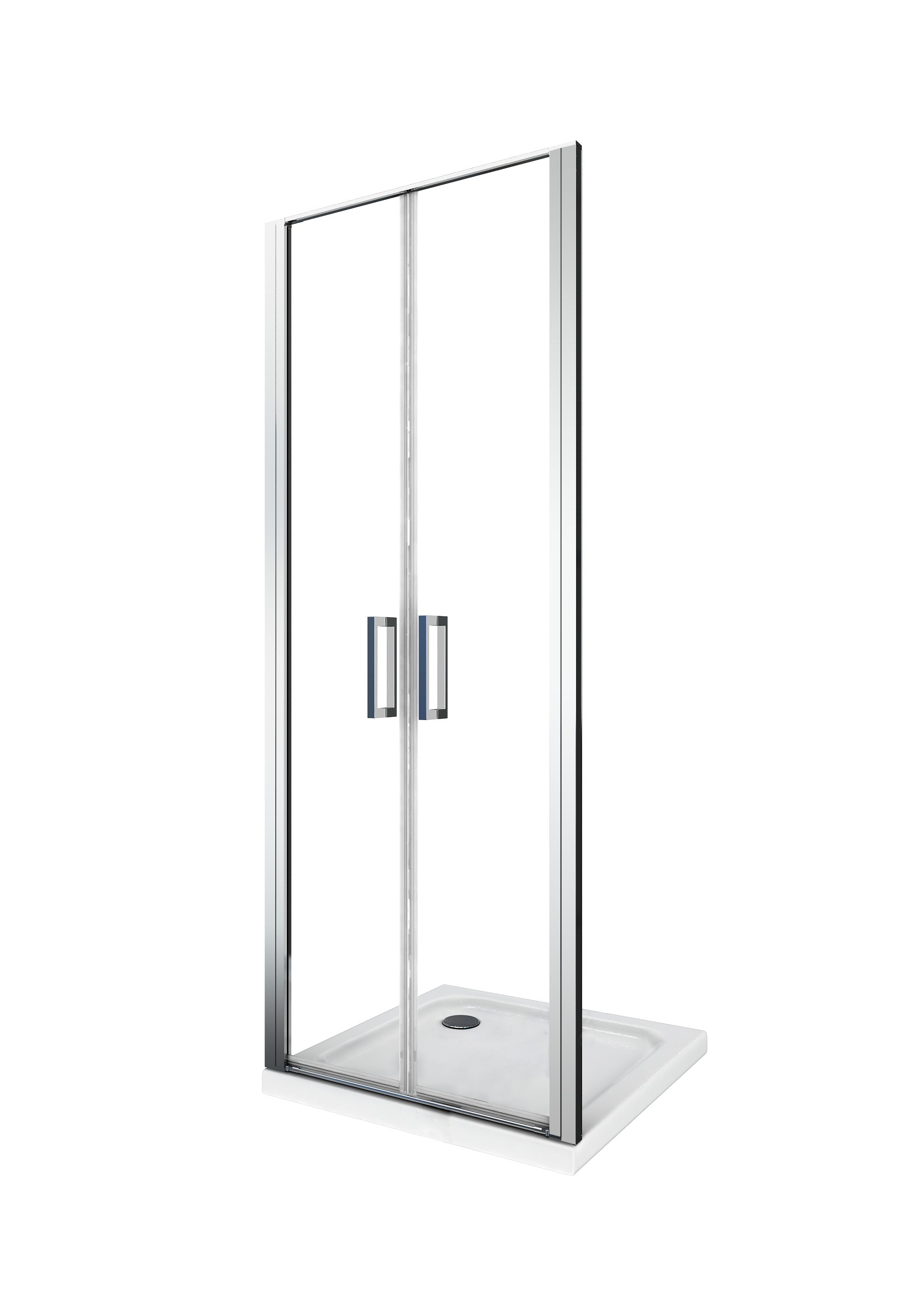foto del prodotto porta doccia vetro 6 mm apertura battente saloon dentro e fuori altezza 190 regolabile 117 120