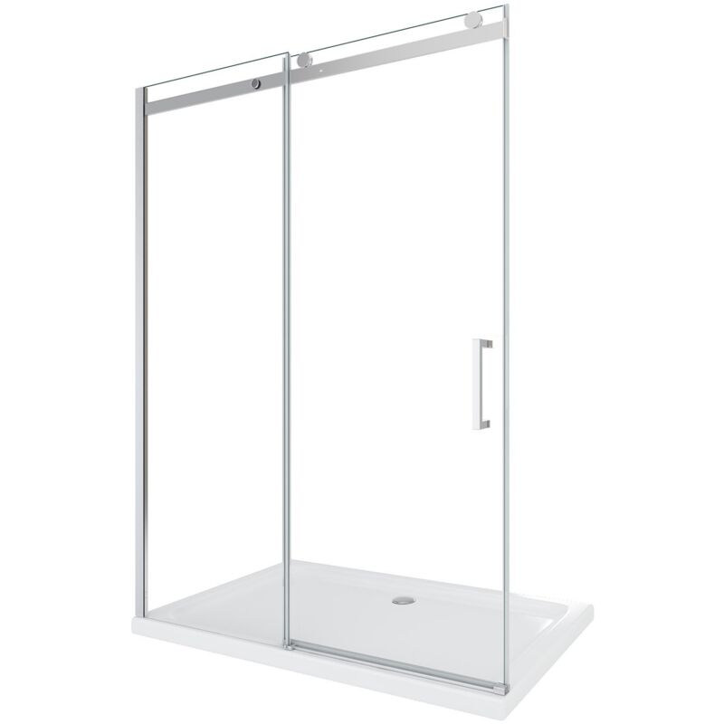 foto del prodotto porta doccia vetro trasparente con easy clean h 190 mod. vogue 150 cm