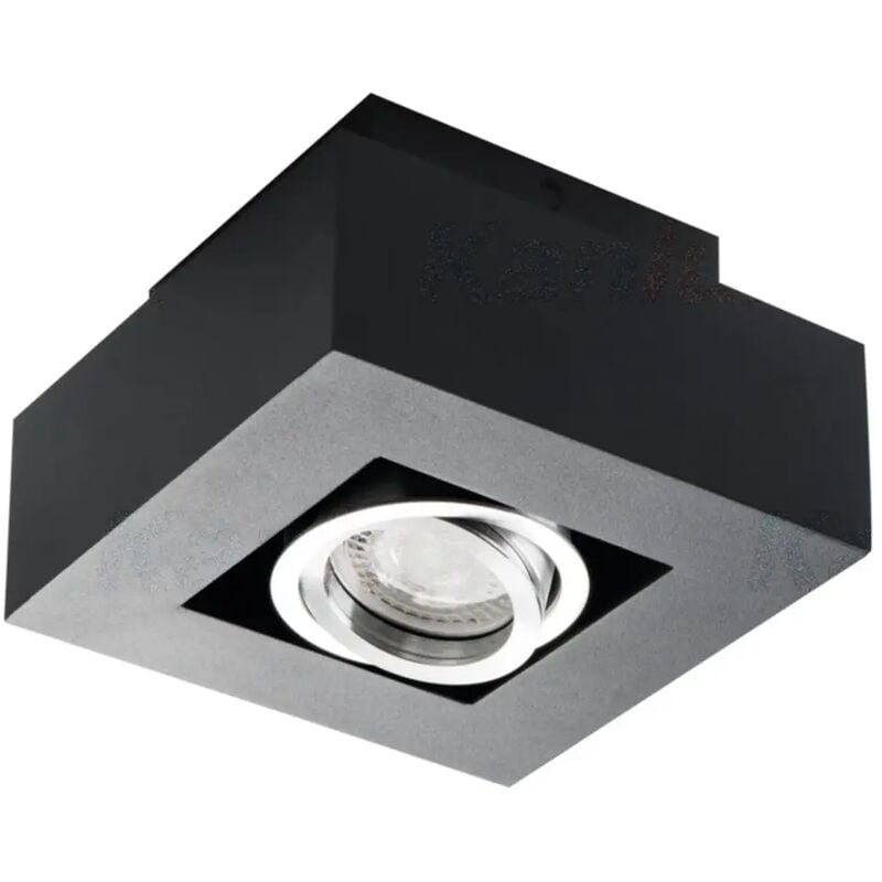 foto del prodotto porta faretto decorativo stobi dlp lampada parete orientabile nero gu10 1 luce