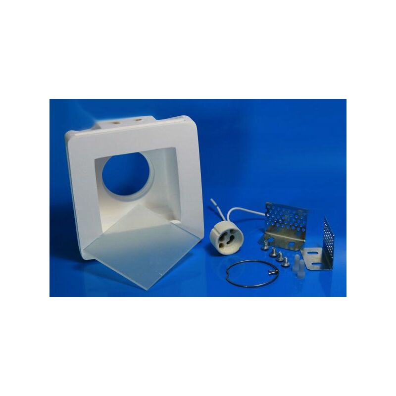 foto del prodotto porta faretto in gesso ad incasso fisso led quadrato tondo con vetro led gu10 69077