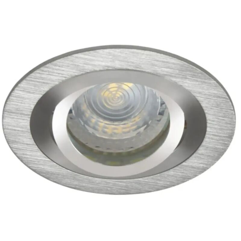 foto del prodotto porta faretto incasso alluminio decorativo alluminio orientabile 1 luce gu10 tondo