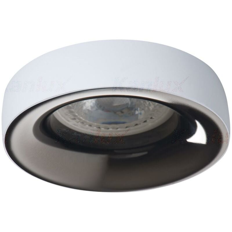 foto del prodotto porta faretto incasso anello doppio colore 230v bianco-antracite gu10