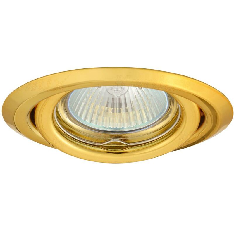 foto del prodotto porta faretto incasso argus tondo orientabile gx5,3 foro 80 mm oro