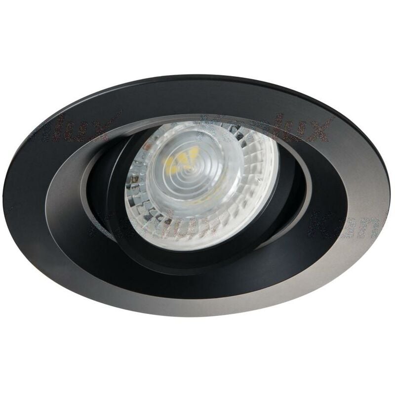 foto del prodotto porta faretto incasso colie 1 luce nero alluminio orientabile