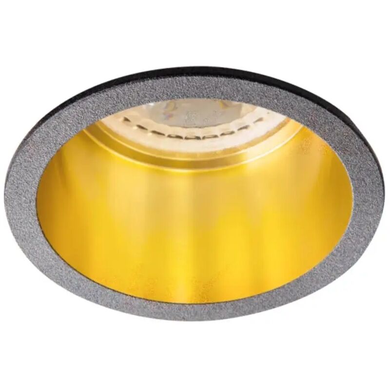 foto del prodotto porta faretto incasso decoratico spag tondo nero oro 0 mm