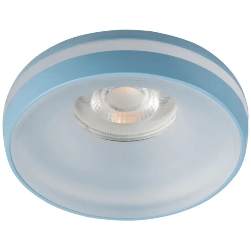 foto del prodotto porta faretto incasso eliceo decorativo 230v gu10 tondo azzurro