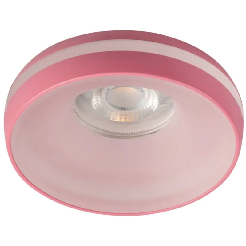 foto del prodotto porta faretto incasso eliceo decorativo 230v gu10 tondo rosa