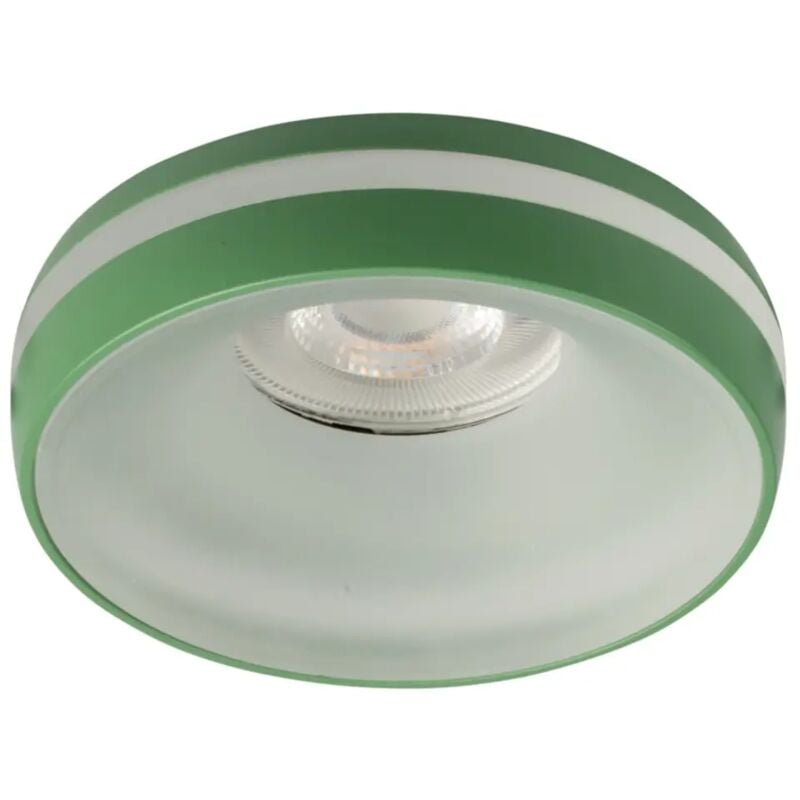 foto del prodotto porta faretto incasso eliceo decorativo 230v gu10 tondo verde