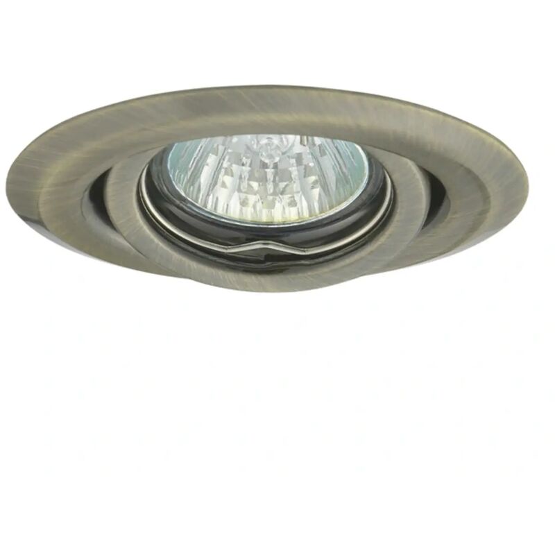 foto del prodotto porta faretto incasso gx4 mr11 foro 60 70mm orientabile ottone opaco