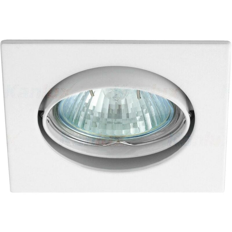 foto del prodotto porta faretto incasso navi foro 75 mm orientabile gx5,3 bianco quadrato