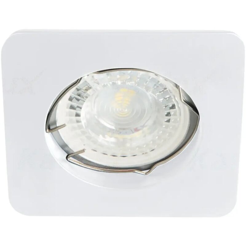foto del prodotto porta faretto incasso nesta quadrato fisso bianco alluminio 1 luce