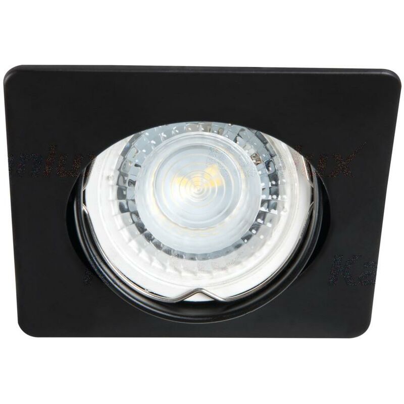 foto del prodotto porta faretto incasso nesta quadrato orientabile nero alluminio 1 luce