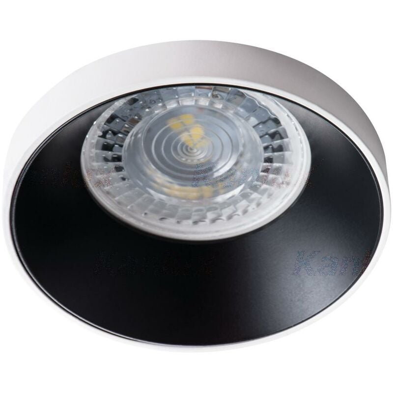 foto del prodotto porta faretto incasso simen doppio colore bianco nero tondo gu10 fisso