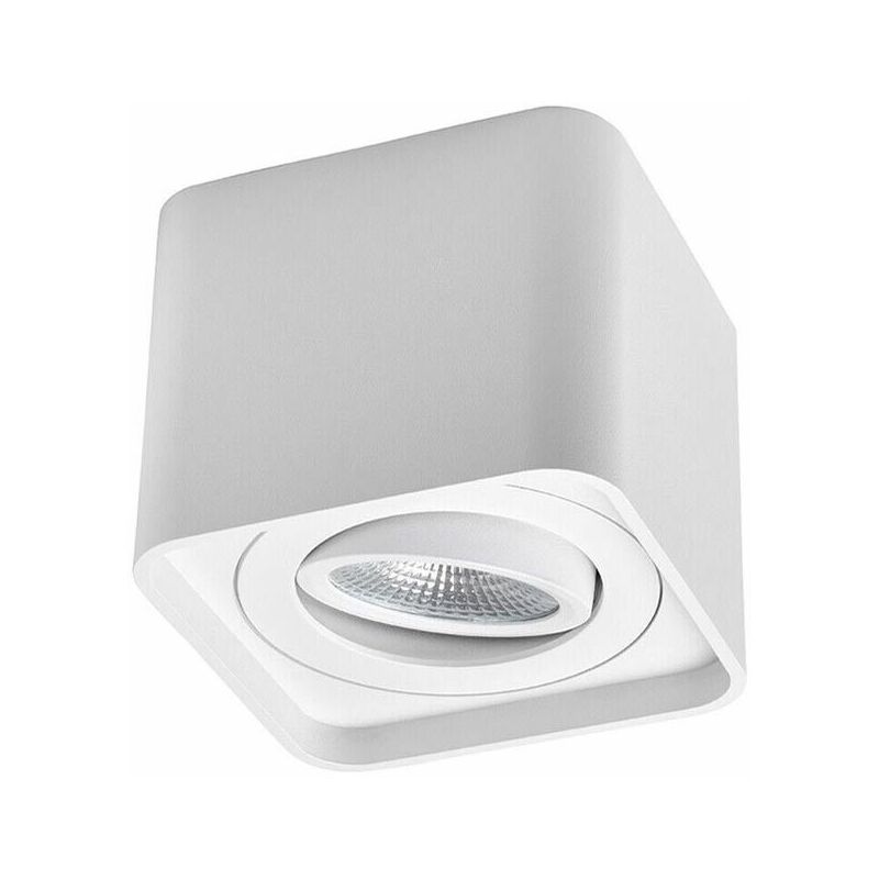 foto del prodotto porta faretto orientabile supporto portafaretto da soffitto esterno bianco p34b1